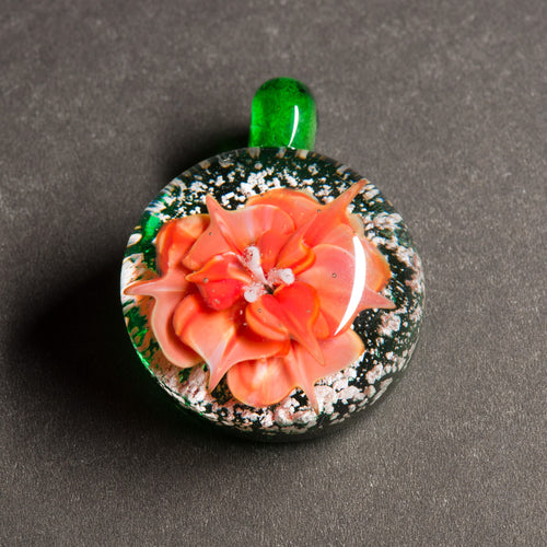 Pink Flower Memorial Pendant