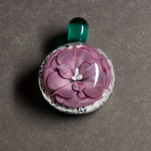 Purple Flower Memorial Pendant